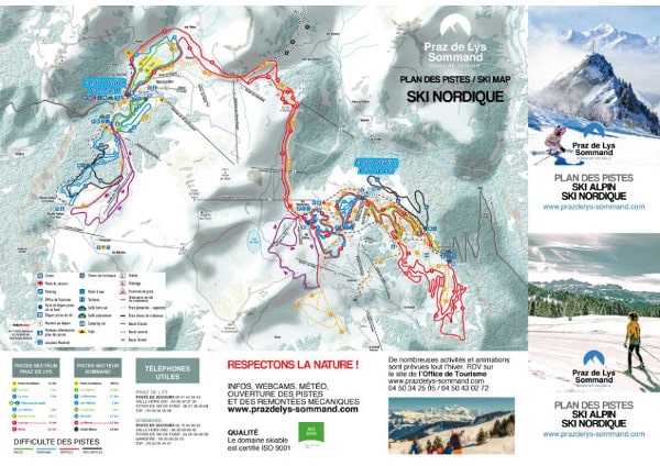 Praz de Lys Sommand Cross-country Ski Map