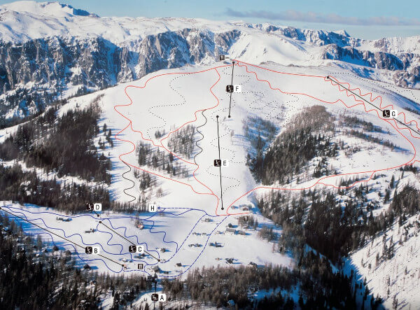 Aflenzer Buergeralm Ski Resort Piste Ski Map
