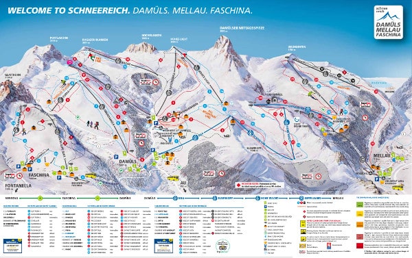 Damuls Ski Resort Piste Map