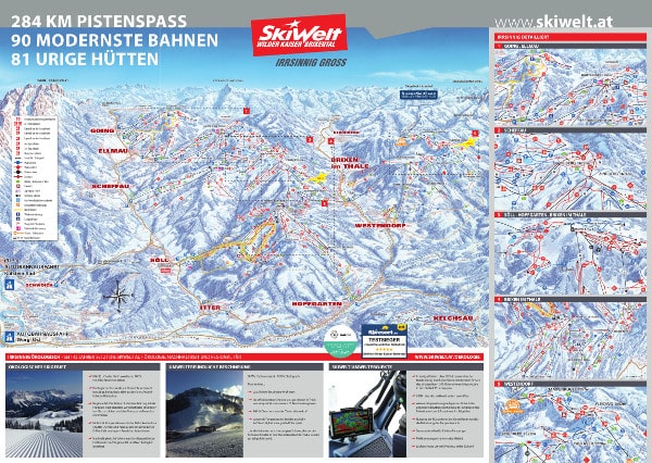 Wilder Kaiser Ski Resort Piste Map