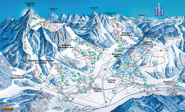 Zugspitz Arena Piste Map Free downloadable piste maps