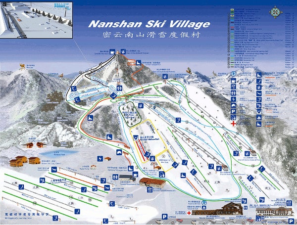 Nanshan Ski Resort Piste Map