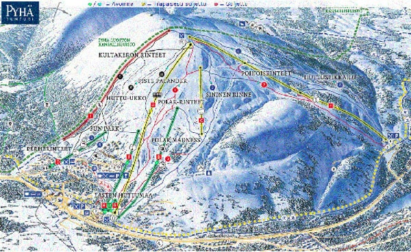 Pyha Ski Resort Piste Ski Map