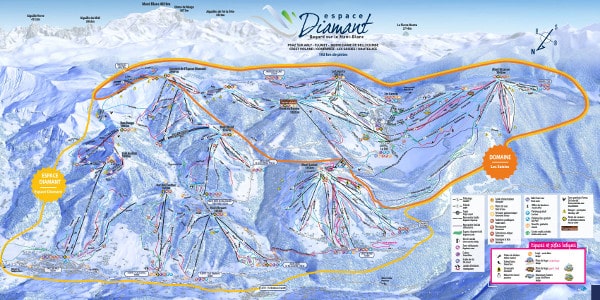 Les Saisies Ski Resort Piste Ski Map