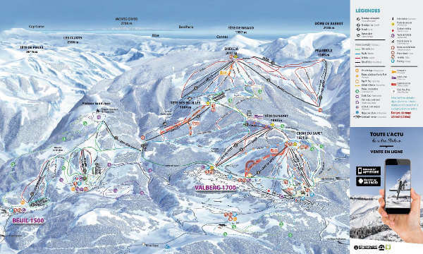 Beuil Piste Map