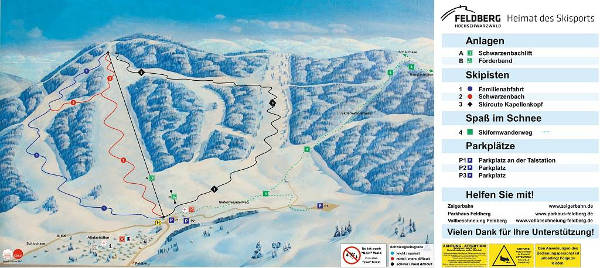 Altglashütten Ski Resort Piste Map