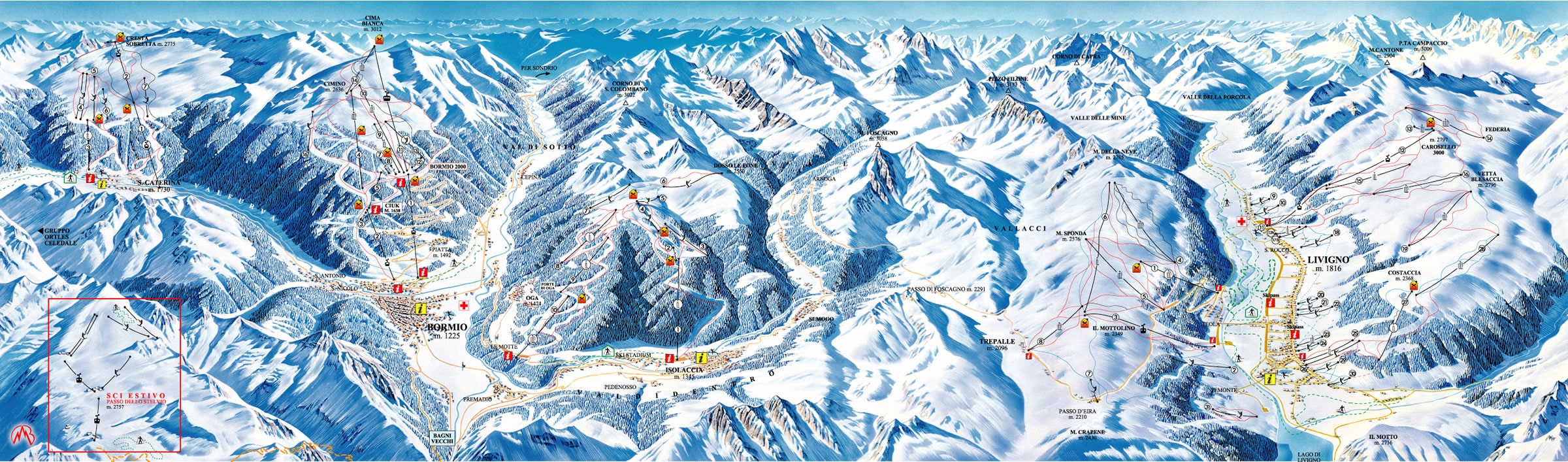 Alta Valtellina Piste Map