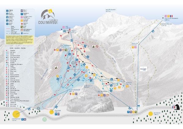 Courmayeur Ski Resort Piste Ski Map