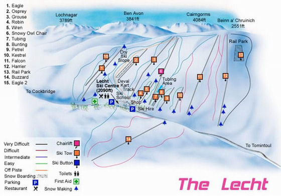 the lecht ski resort scotland piste map christmas resorts pennsylvania