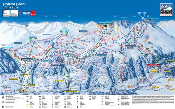Aletsch Arena Ski Resort Piste Map