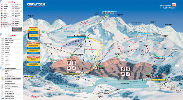 Corvatsch Ski Resort Piste Map