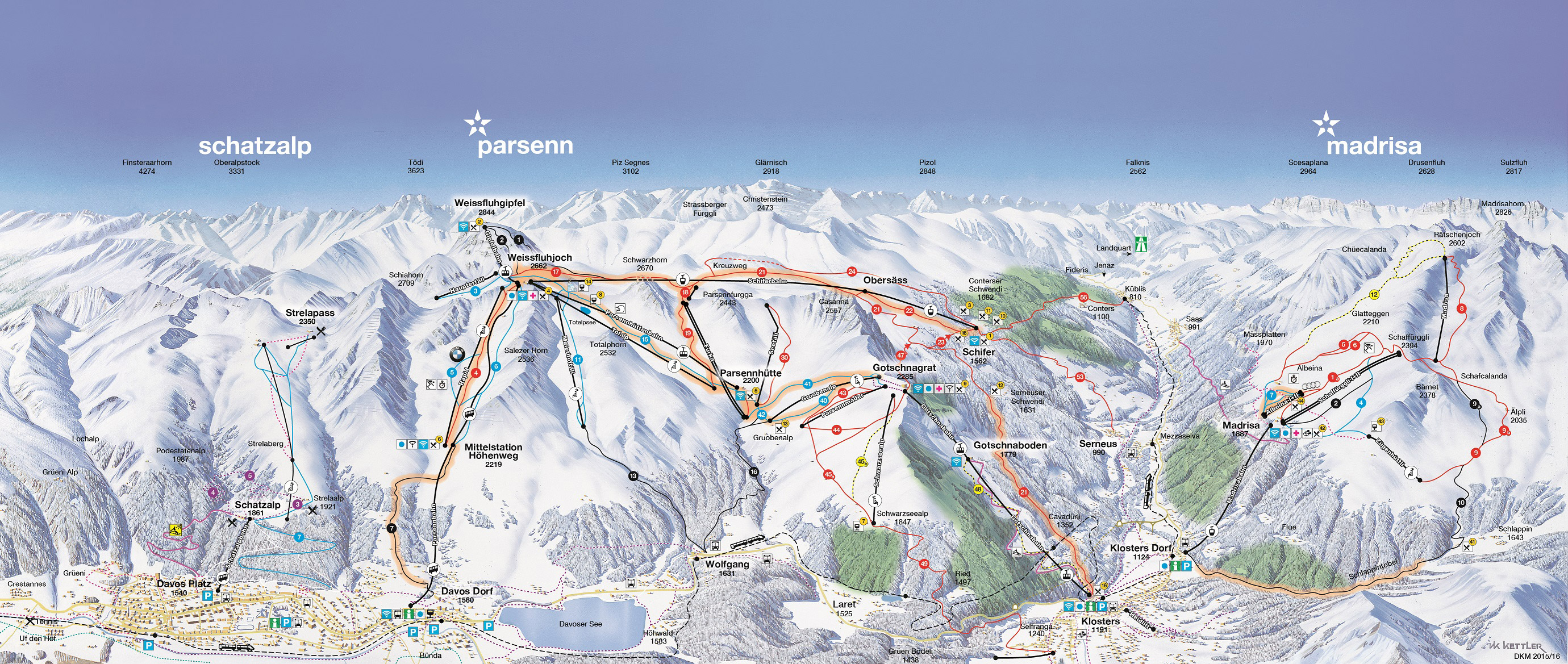 Davos Klosters Piste Map Free Downloadable Piste Maps within Brilliant  how to ski davos intended for Dream