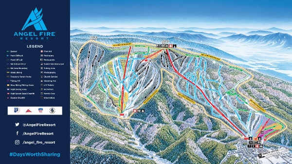 Angel Fire Piste Ski Map