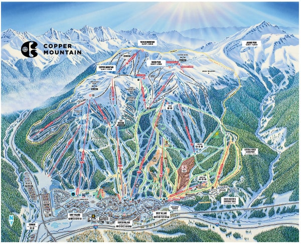 Copper Mountain Ski Resort Piste Ski Trail Map