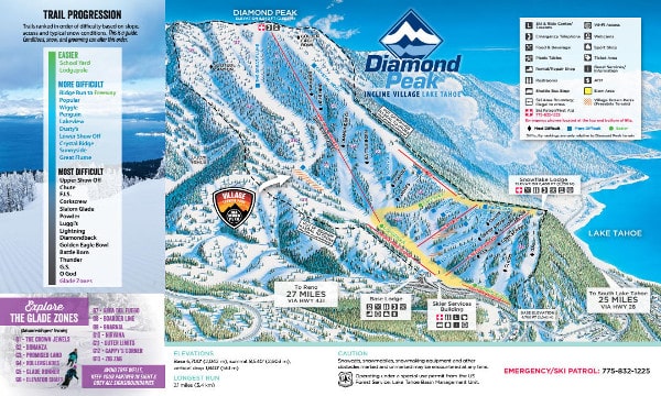 Diamond Peak Ski Resort Piste Map