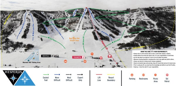 Monarch Mountain Ski Resort Piste Ski Map