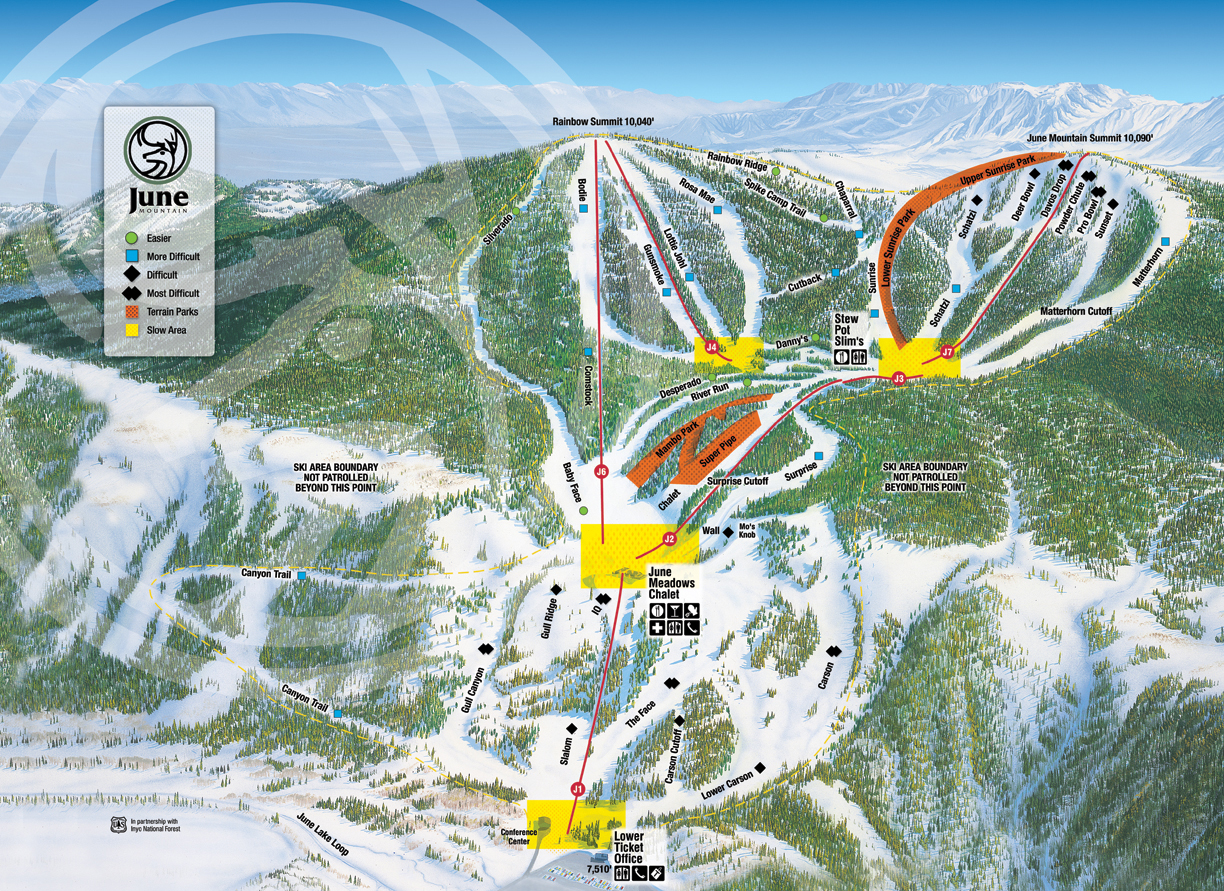 June Mountain Piste Maps June Mountain Piste Maps
