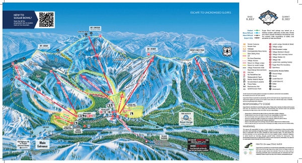 Sugar Bowl Ski Resort Piste Map