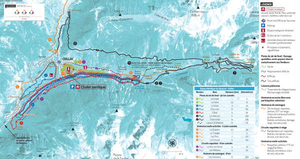 Ceillac Cross Country Ski Trail Map