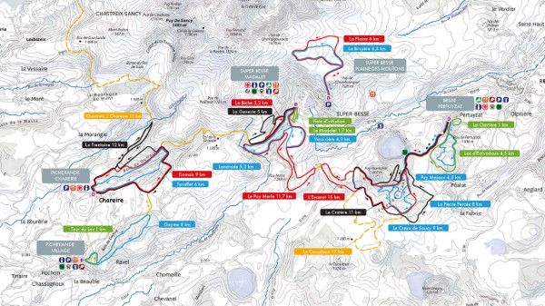 Sancy South Cross Country Ski Trail Map