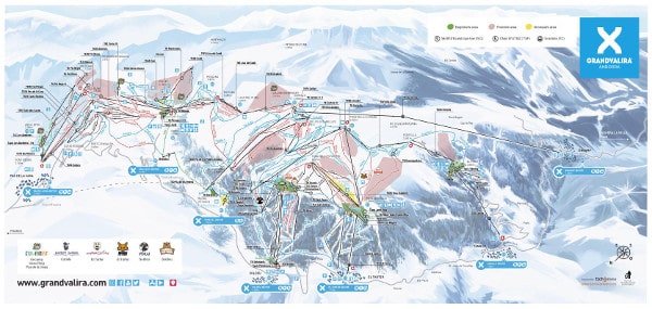 Grandvalira Ski Resort Piste Map