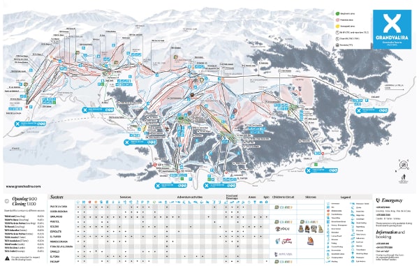 Grandvalira Ski Resort Piste Map