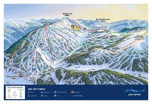 Perisher Guthega Piste Map