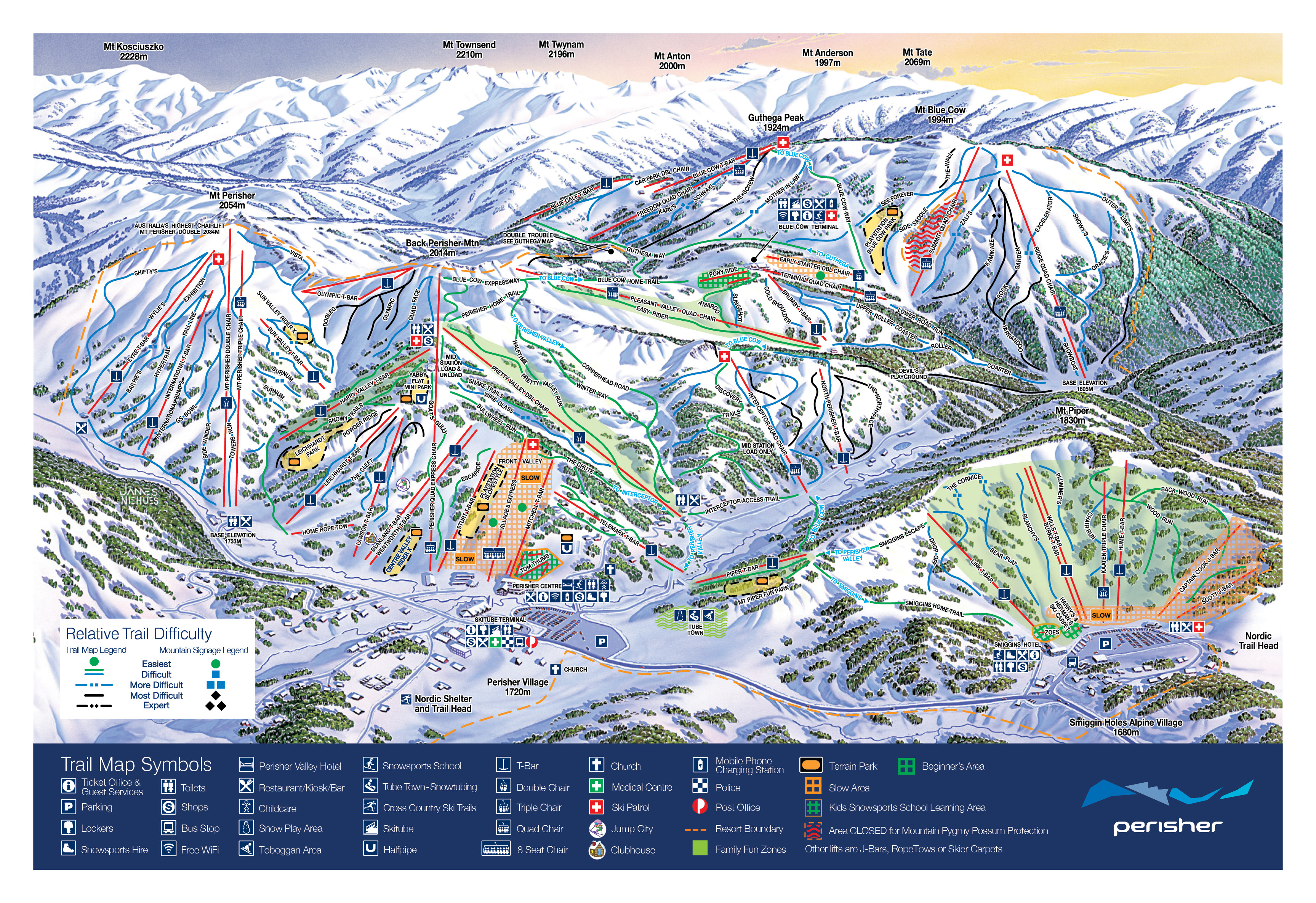 Perisher PisteMap 2017