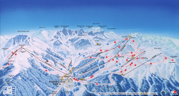 Axamer Lizum Ski Resort Piste Map