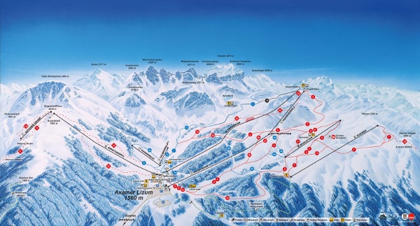 Axamer Lizum Ski Resort Piste Map