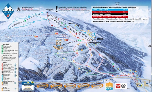 Bergeralm Ski Resort Piste Ski Map