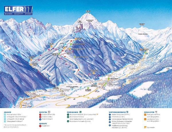 Elfer Neustift Piste Map