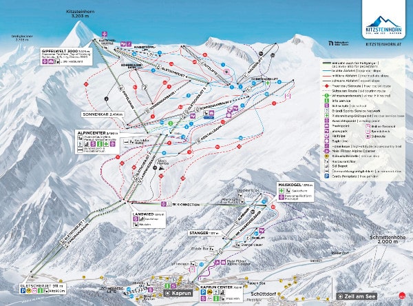 Kitzsteinhorn Ski Resort Piste Map