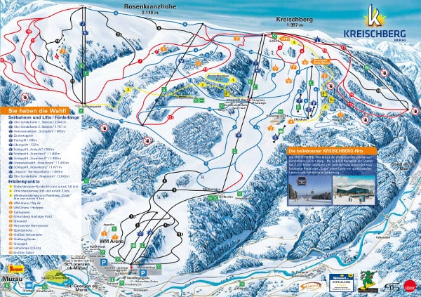 Kreischberg Ski Resort Piste Ski Map