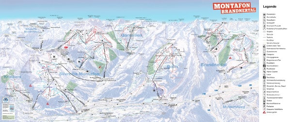 Brandnertal Ski Resort Piste Map