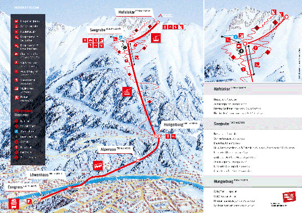 Nordpark Seegrube Ski Resort Piste Map