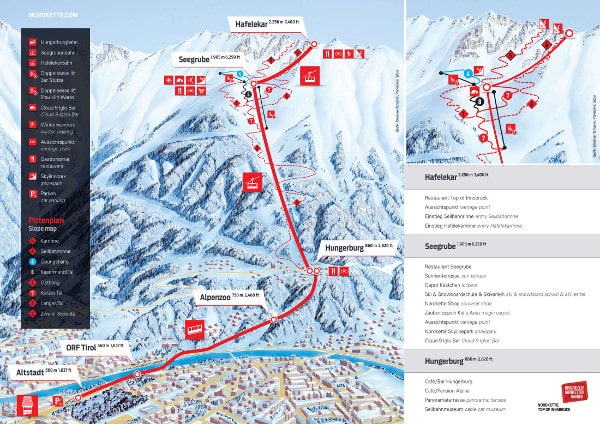 Nordpark Seegrube Ski Resort Piste Map