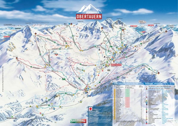 Obertauern Ski Resort Piste Ski Map