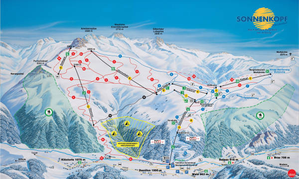 Sonnenkopf Ski Resort Piste Map