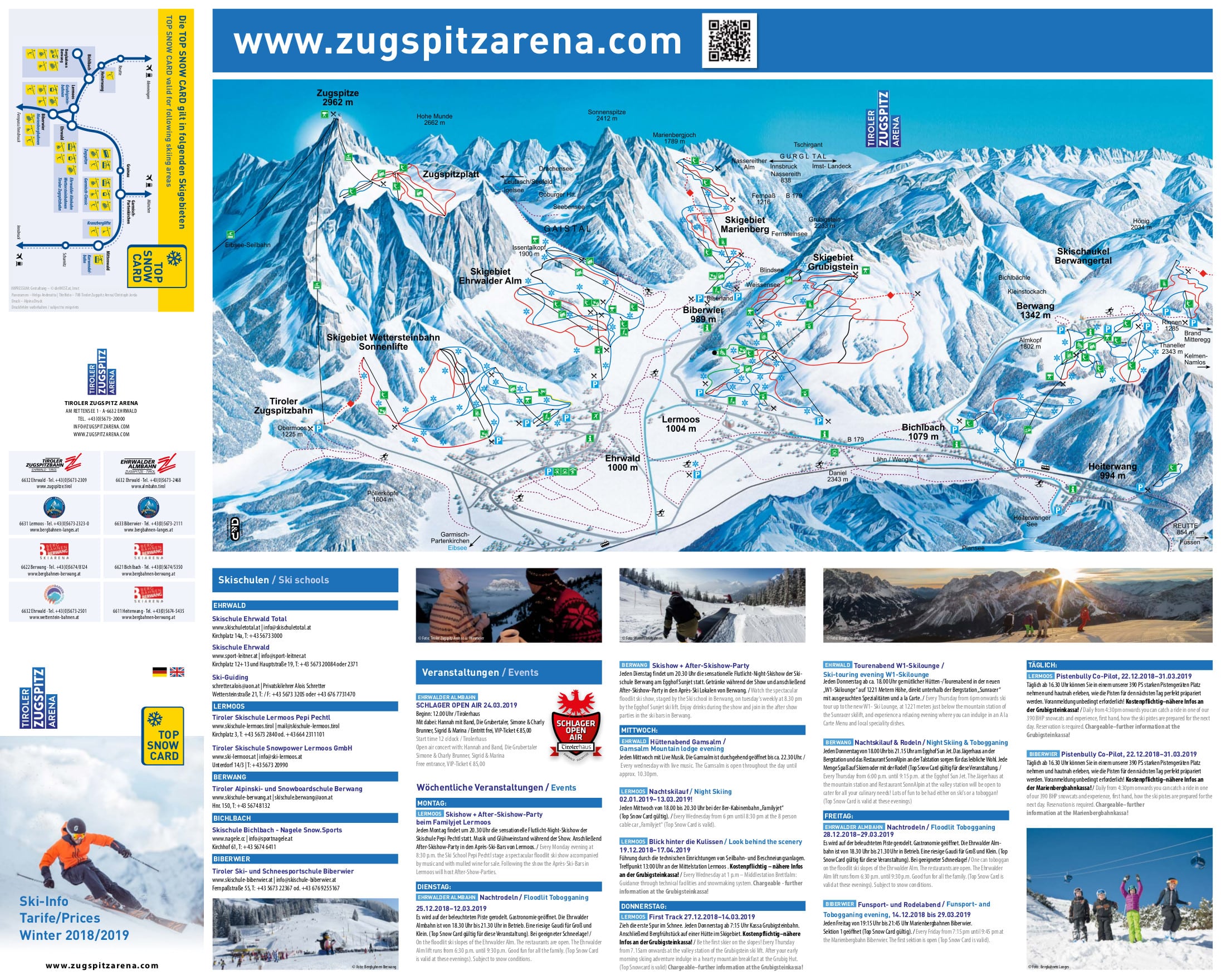 Zugspitz Arena Piste Map Free downloadable piste maps