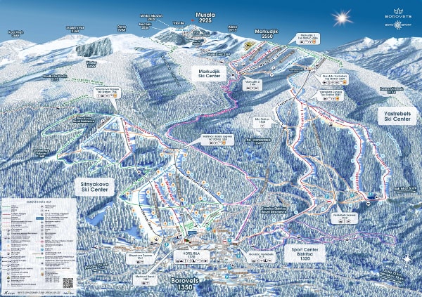 Borovets Ski Resort Piste Map