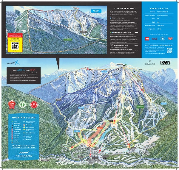 Panorama Ski Resort Piste Ski Map