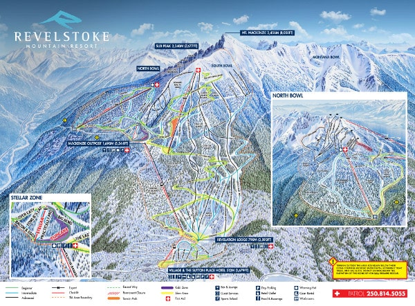 Revelstoke Ski Resort Piste Ski Map