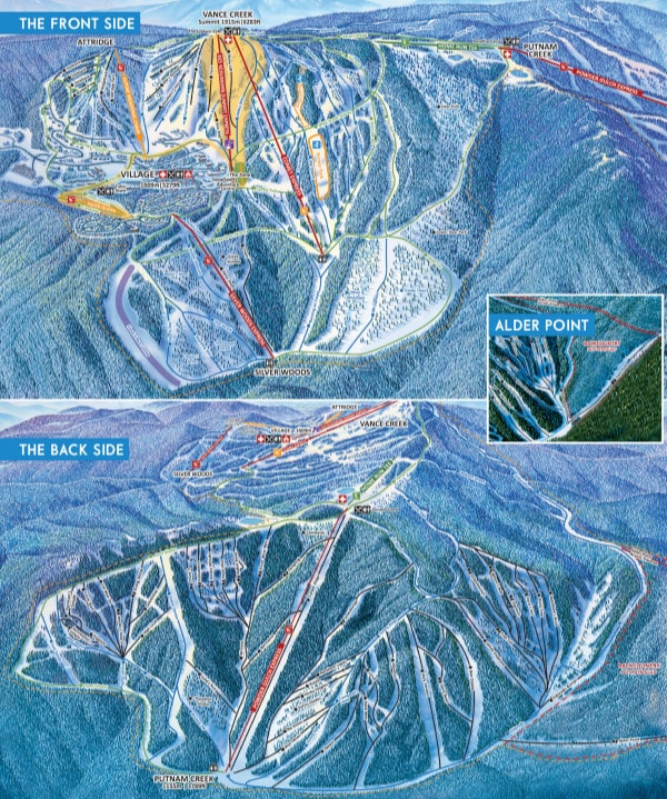 Silver Star Ski Resort Piste Ski Map