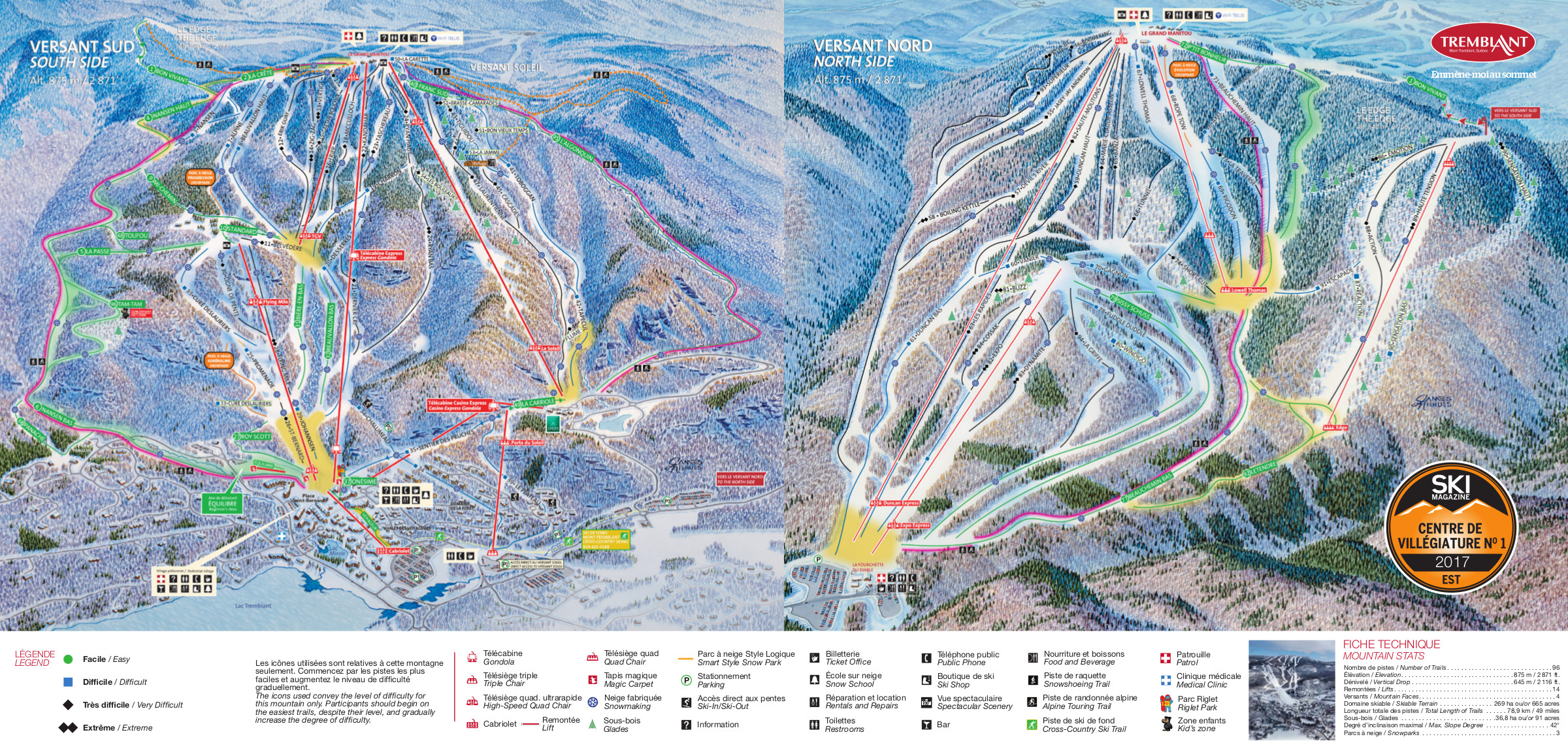 Tremblant Piste Map – Free downloadable piste maps.