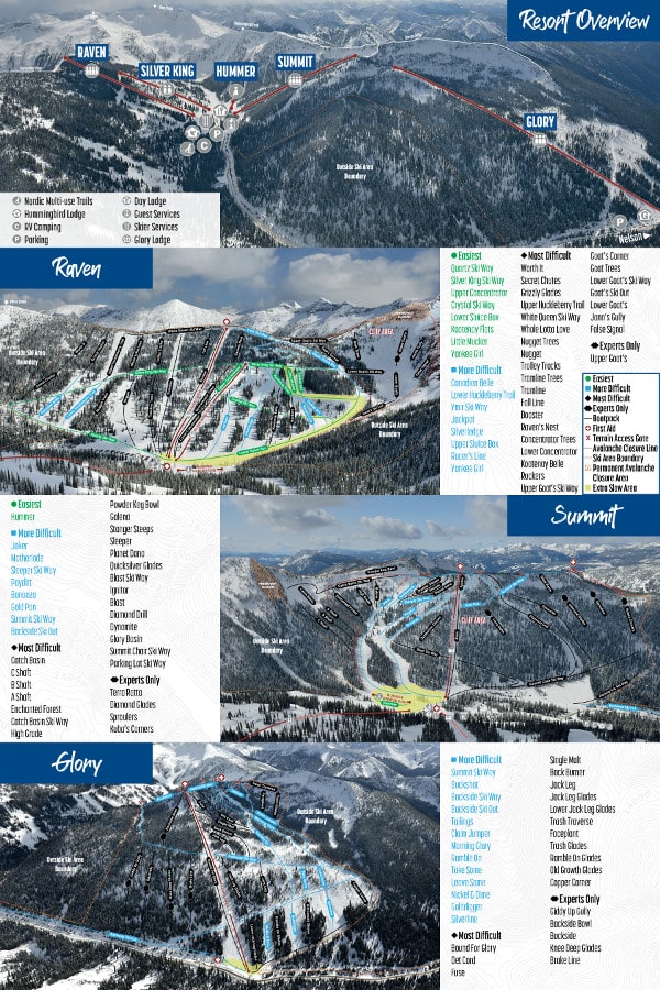Ski Resort Piste Ski Map