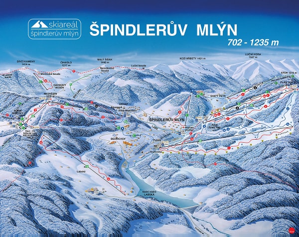 Spindleruv Mlyn Piste Map