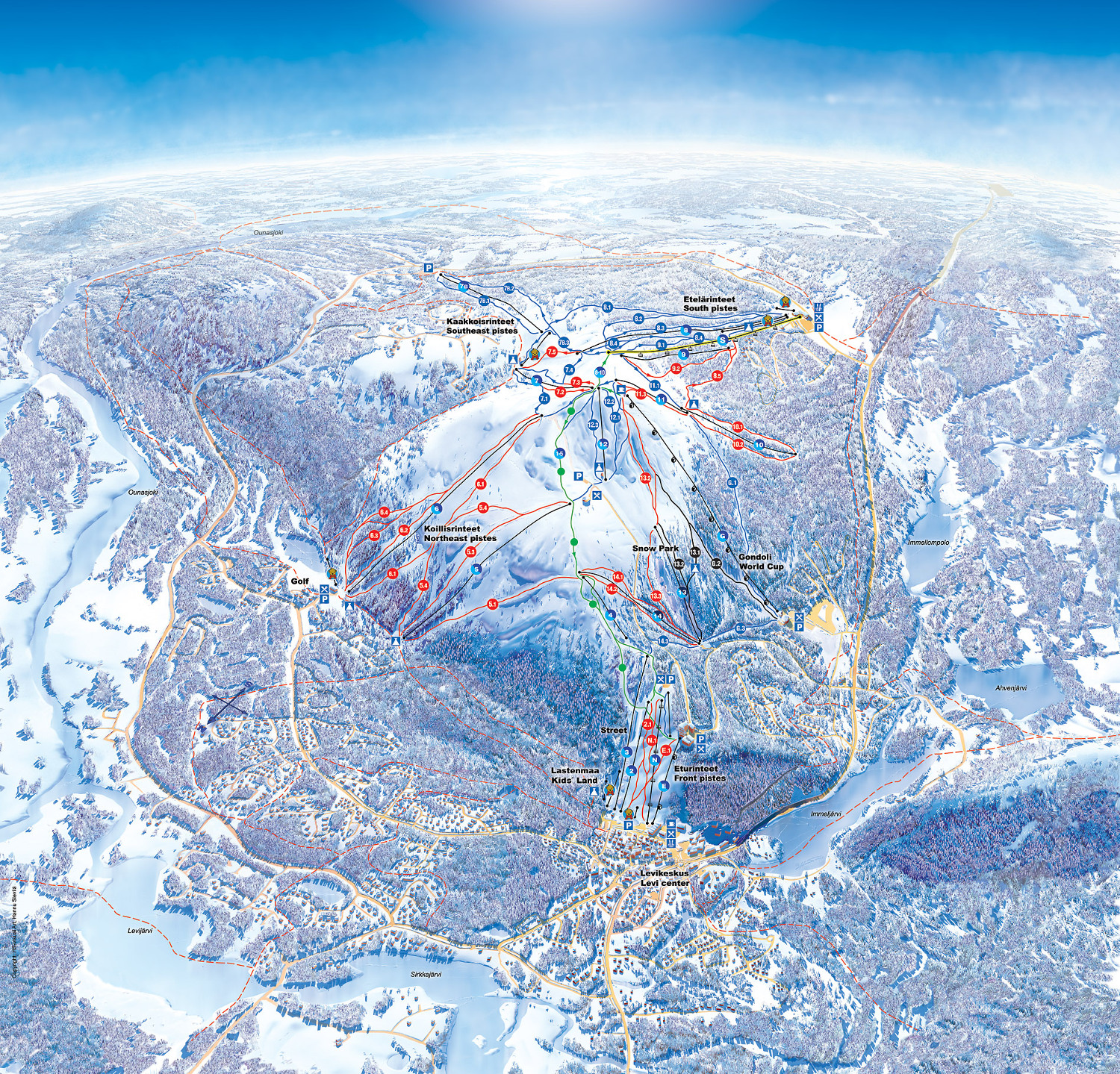 Levi Piste Map – Free downloadable piste maps.