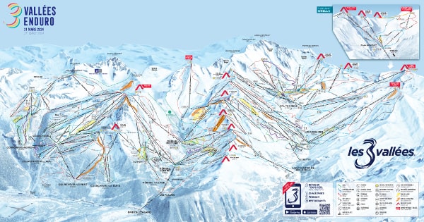 The Three Valleys Ski Resort Piste Map
