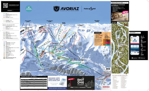 Avoriaz, Porte du Soleil Piste Map